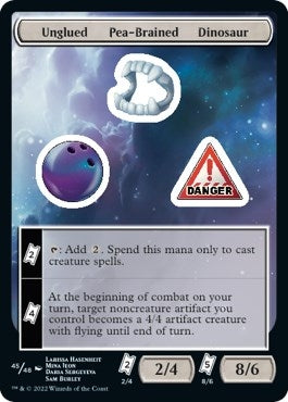 Unglued Pea-Brained Dinosaur (45) (Unfinity)