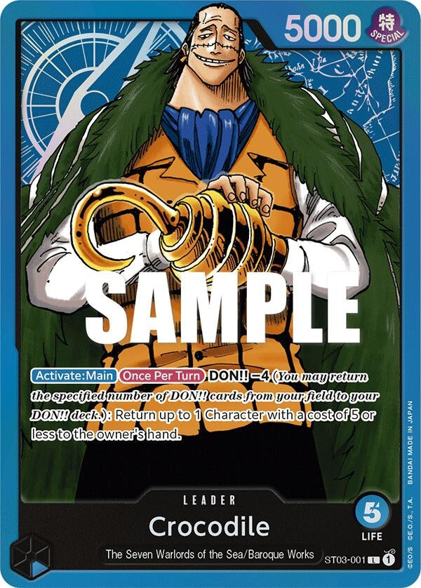Image for Crocodile (001) (ST03-001) (Starter Deck 3: The Seven Warlords of The Sea) - One Piece Card Game