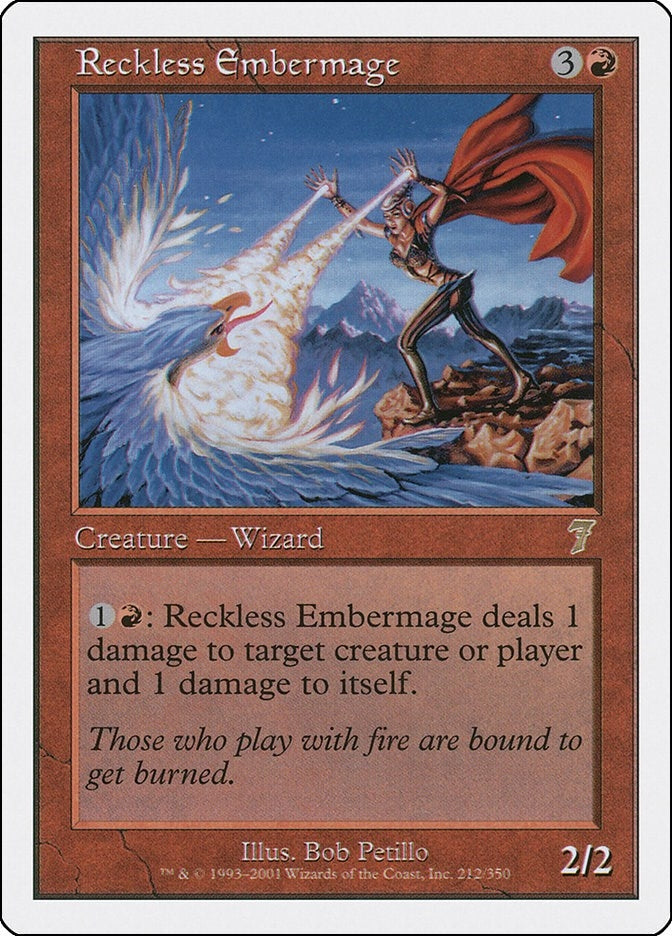 Image for Reckless Embermage (212) (7th Edition) - Magic: The Gathering