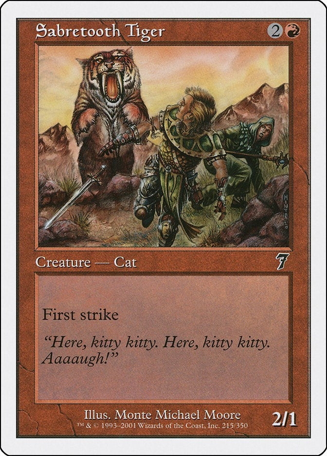 Image for Sabretooth Tiger (215) (7th Edition) - Magic: The Gathering