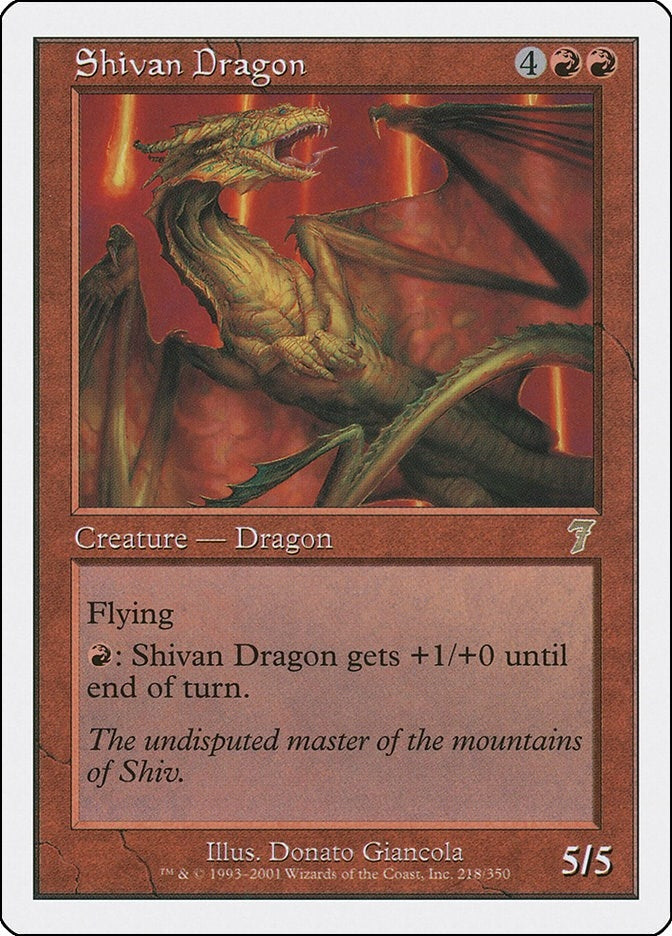 Shivan Dragon (218) (7th Edition)