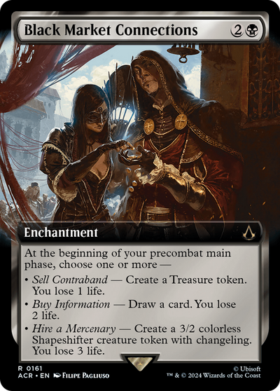 Black Market Connections (Extended Art) (161) (Universes Beyond: Assassin's Creed)