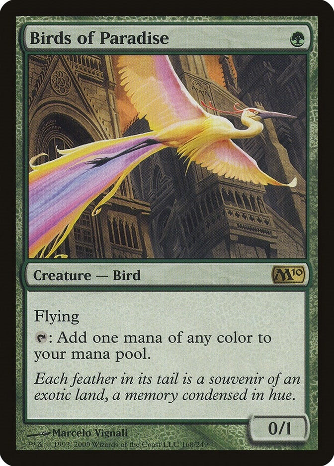 Birds of Paradise (168) (Magic 2010 (M10))