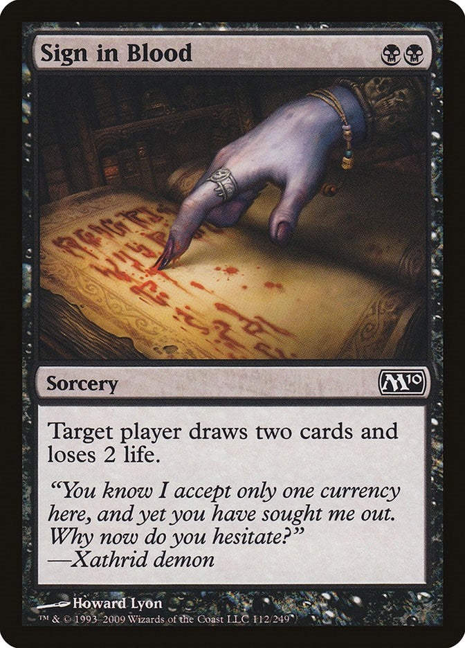 Sign in Blood (112) (Magic 2010 (M10))