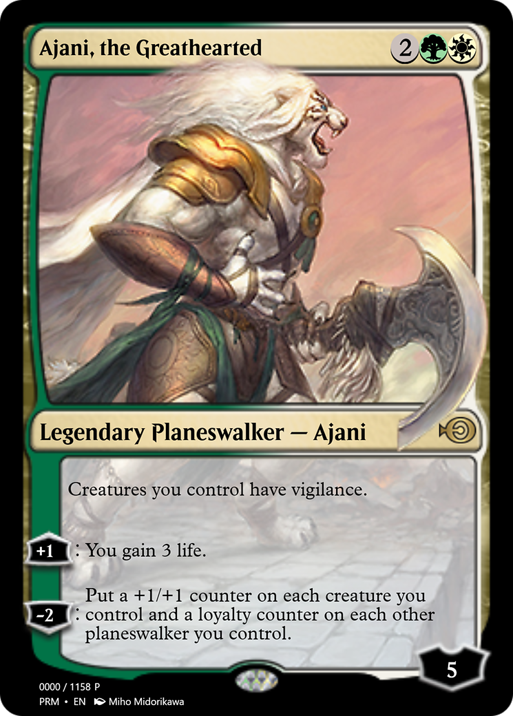 Ajani, the Greathearted (PRM-72295) - Magic Online Promos Foil