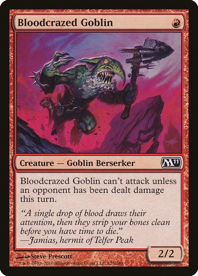 Bloodcrazed Goblin (125) (Magic 2011 (M11))