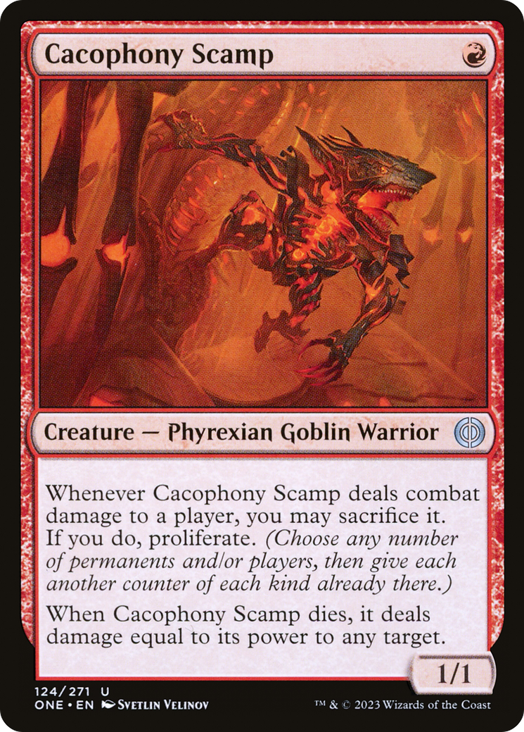 Cacophony Scamp (ONE-124) - Phyrexia: All Will Be One Foil