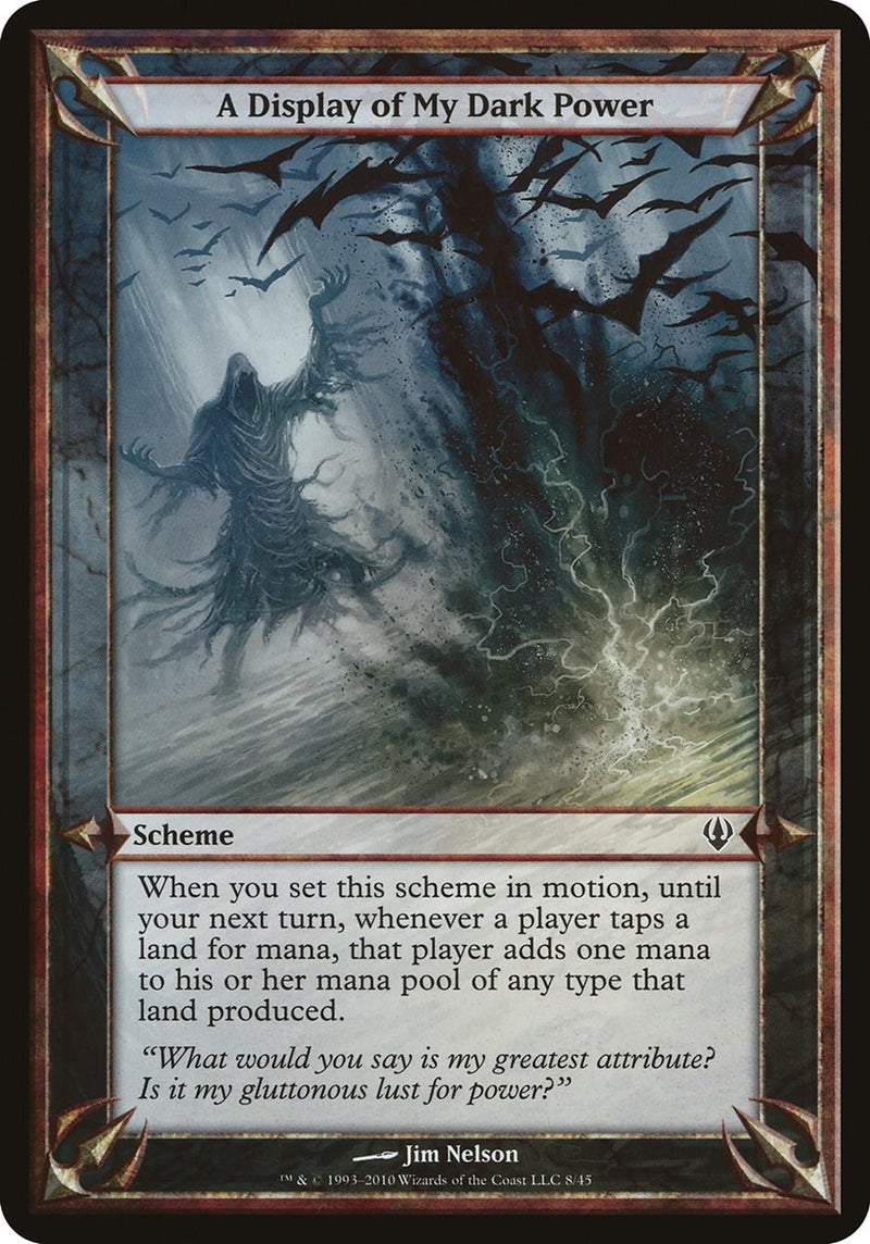 A Display of My Dark Power (Archenemy) (Oversize Cards)