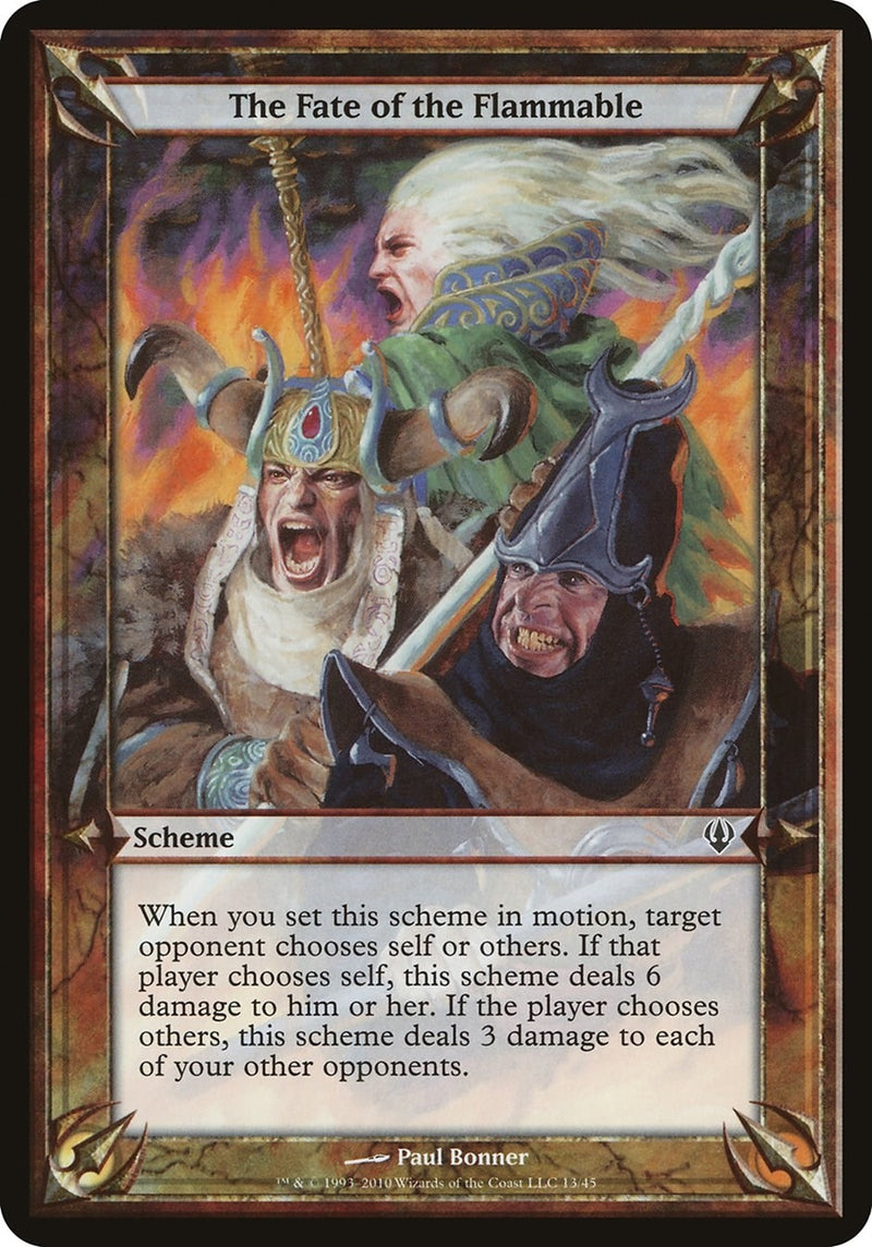 The Fate of the Flammable (Archenemy) (Oversize Cards)