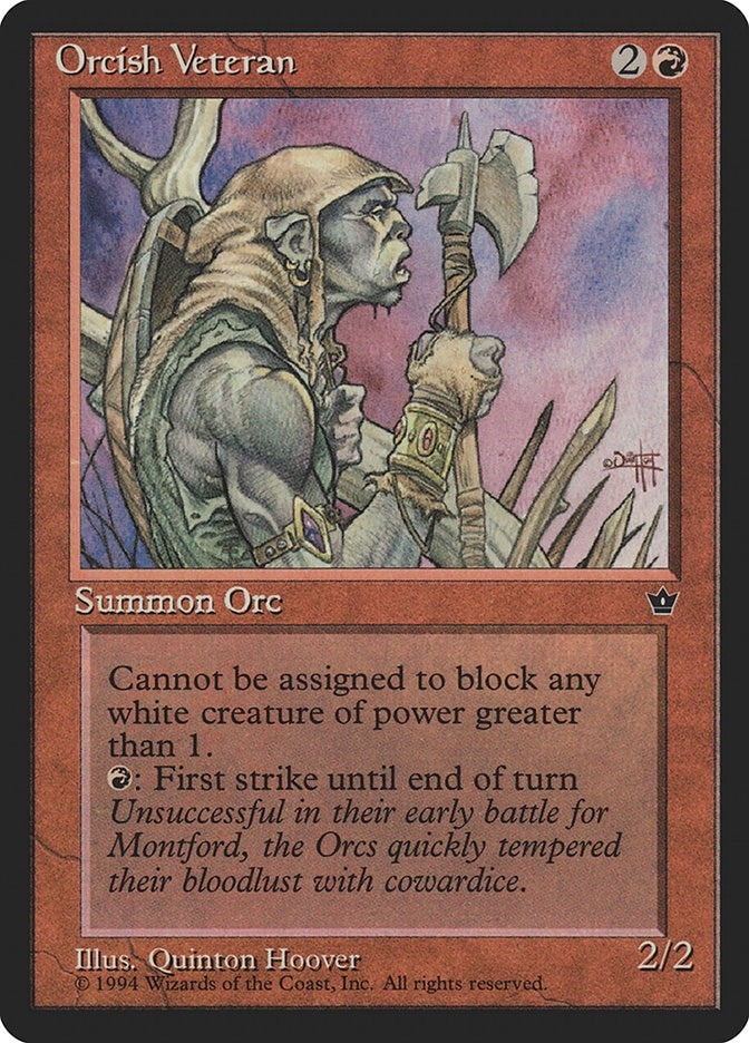 Orcish Veteran (Hoover) (Fallen Empires)
