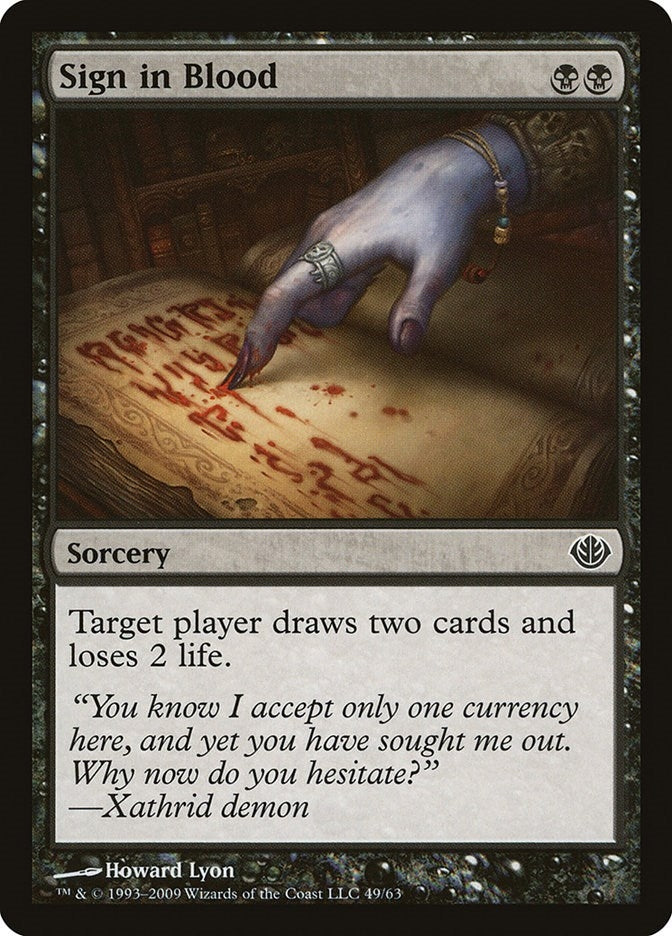 Sign in Blood (49) (Duel Decks: Garruk vs. Liliana)