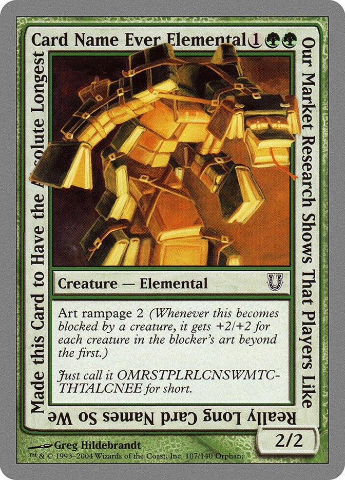 Our Market Research Shows That Players Like Really Long Card Names.... (107) (Unhinged)