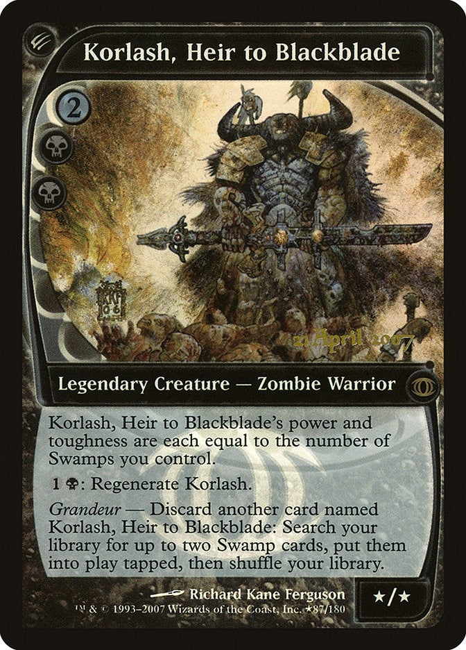 Korlash, Heir to Blackblade (87) (Prerelease Cards)