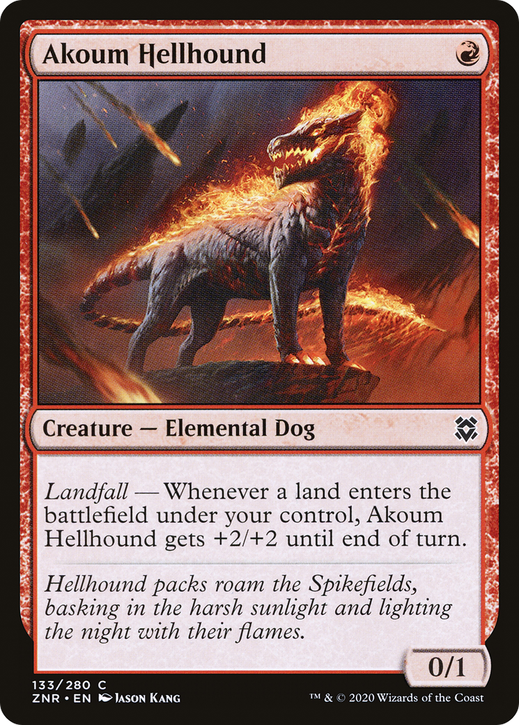 Akoum Hellhound (133) (Zendikar Rising)