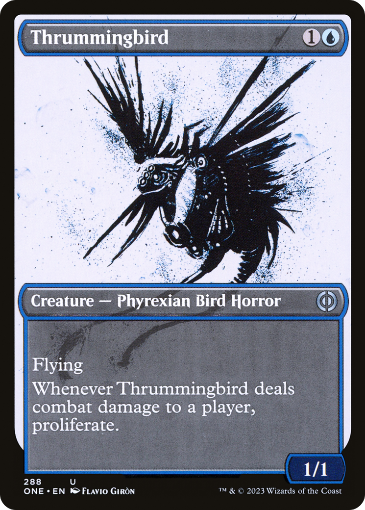 Thrummingbird (ONE-288) - Phyrexia: All Will Be One: (Showcase) Foil