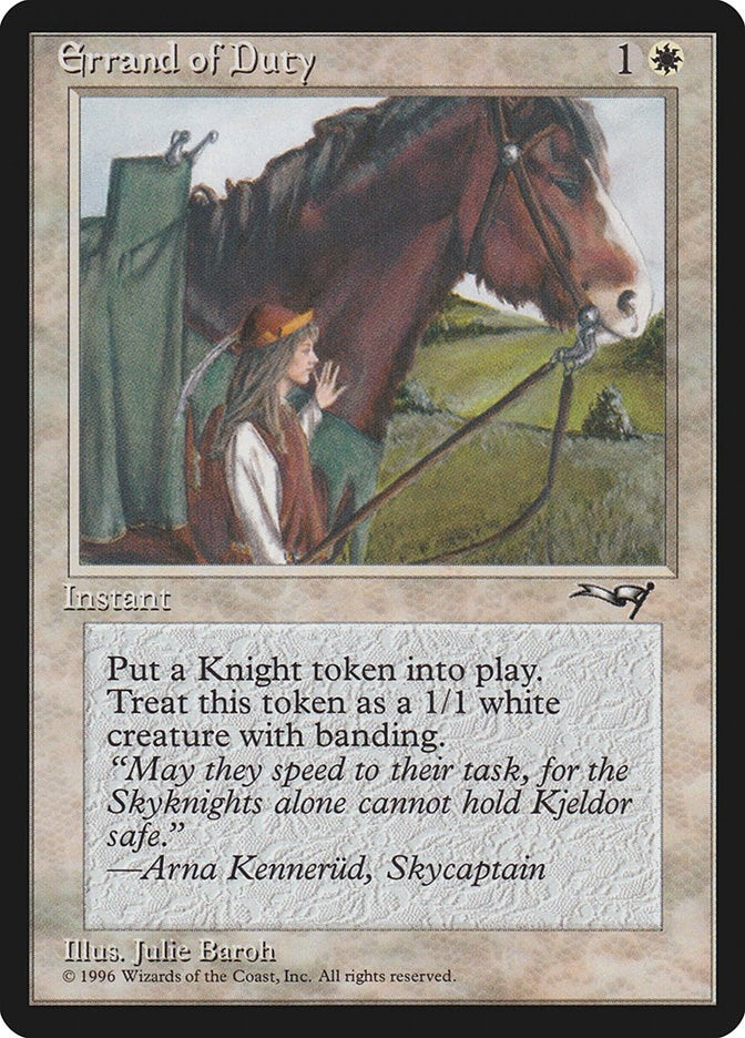 Image for Errand of Duty (128) (Alliances) - Magic: The Gathering