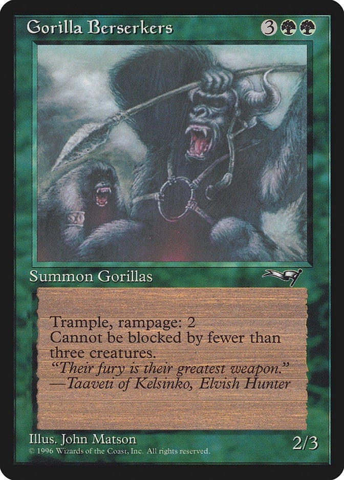 Image for Gorilla Berserkers (76) (Alliances) - Magic: The Gathering
