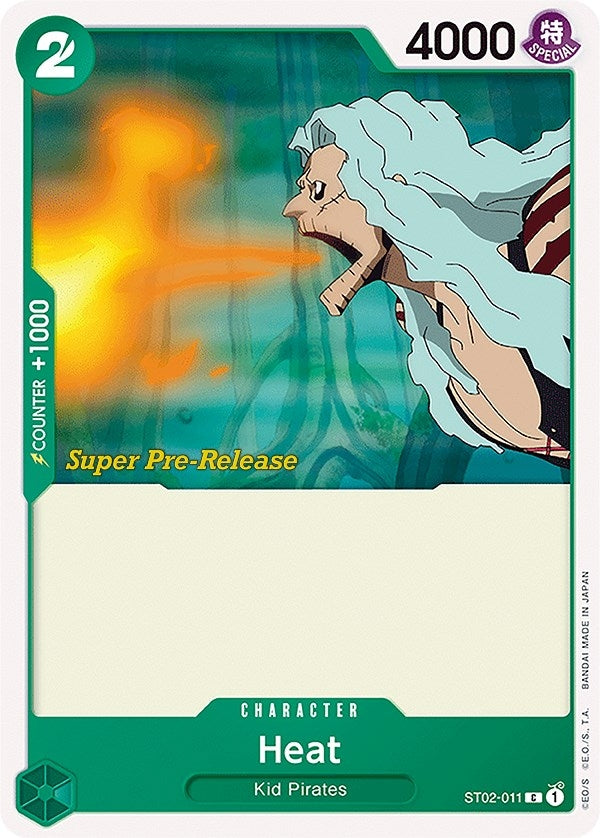 Image for Heat (ST02-011) (Super Pre-Release Starter Deck 2: Worst Generation) - One Piece Card Game