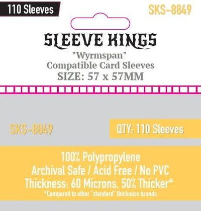 Wyrmspam Standard Sleees (57 X 57 MM) 110 Pack