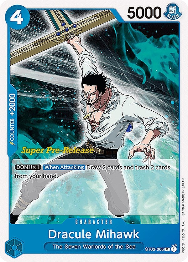 Image for Dracule Mihawk (ST03-005) (Super Pre-Release Starter Deck 3: The Seven Warlords of the Sea) - One Piece Card Game