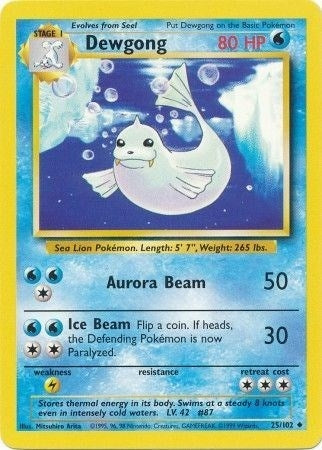 Image for Dewgong (025/102) (Base Set) - Pokemon