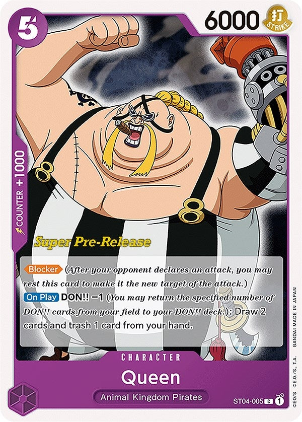 Image for Queen (ST04-005) (Super Pre-Release Starter Deck 4: Animal Kingdom Pirates) - One Piece Card Game