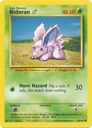 Image for Nidoran M (055/102) (Base Set) - Pokemon