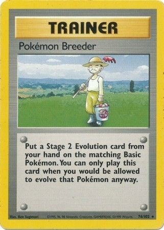 Image for Pokemon Breeder (076/102) (Base Set) - Pokemon