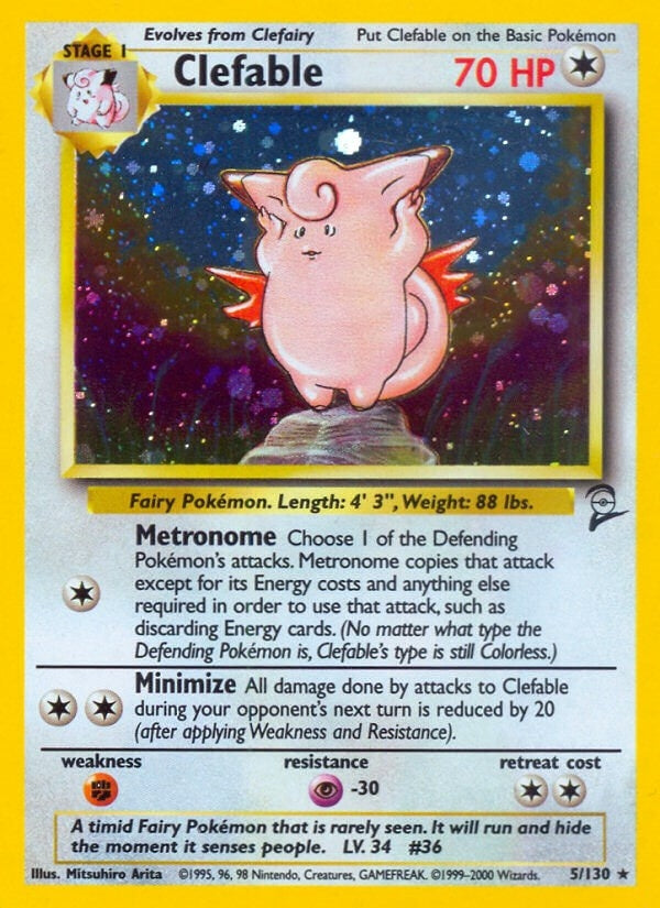 Image for Clefable (005/130) (Base Set 2) - Pokemon