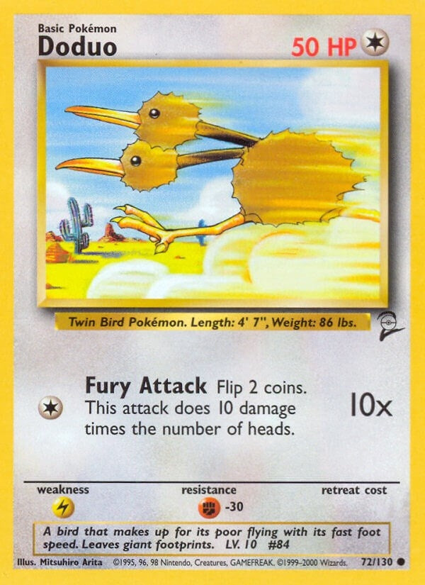 Image for Doduo (072/130) (Base Set 2) - Pokemon