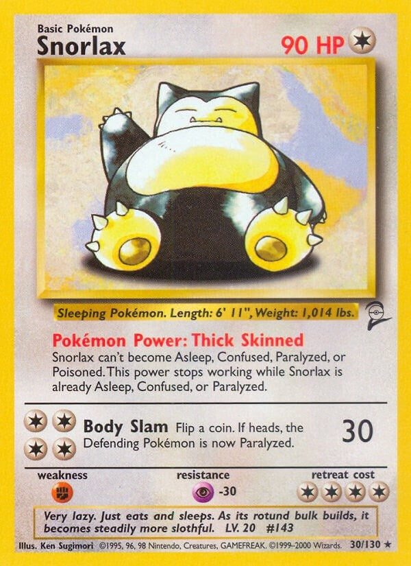 Image for Snorlax (030/130) (Base Set 2) - Pokemon