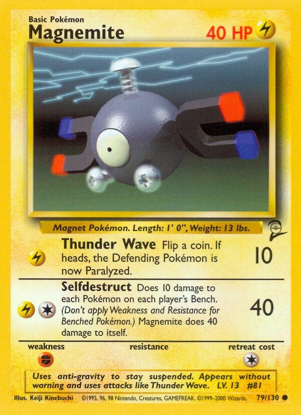 Image for Magnemite (079/130) (Base Set 2) - Pokemon