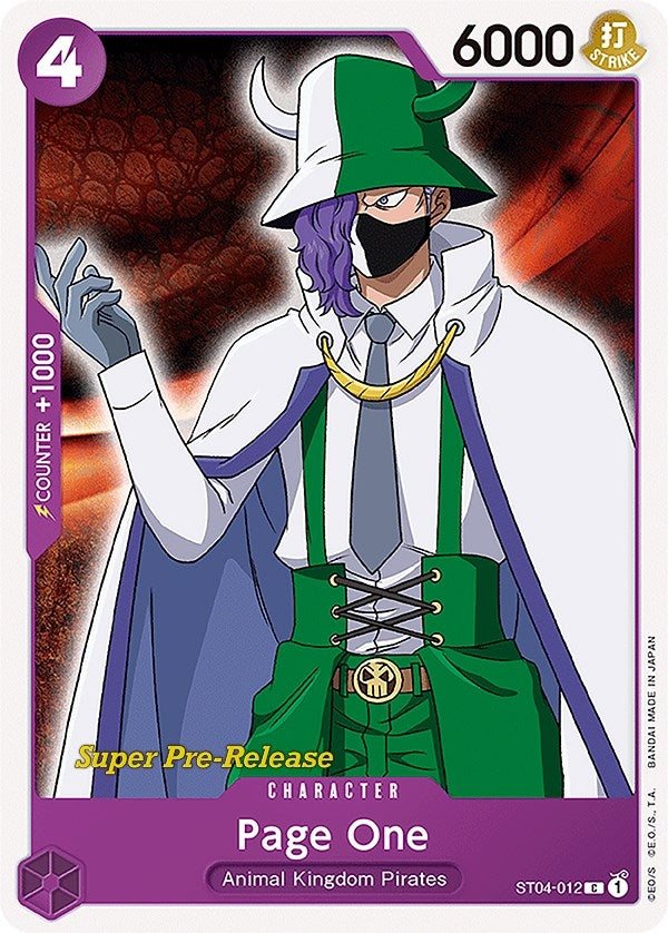 Image for Page One (ST04-012) (Super Pre-Release Starter Deck 4: Animal Kingdom Pirates) - One Piece Card Game