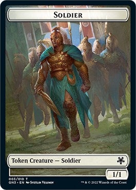 Soldier // Elf Warrior Double-Sided Token (3 // 9) (Magic Game Night: Free-For-All)
