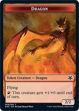 Dragon // Elf Warrior Double-Sided Token (8 // 9) (Magic Game Night: Free-For-All)
