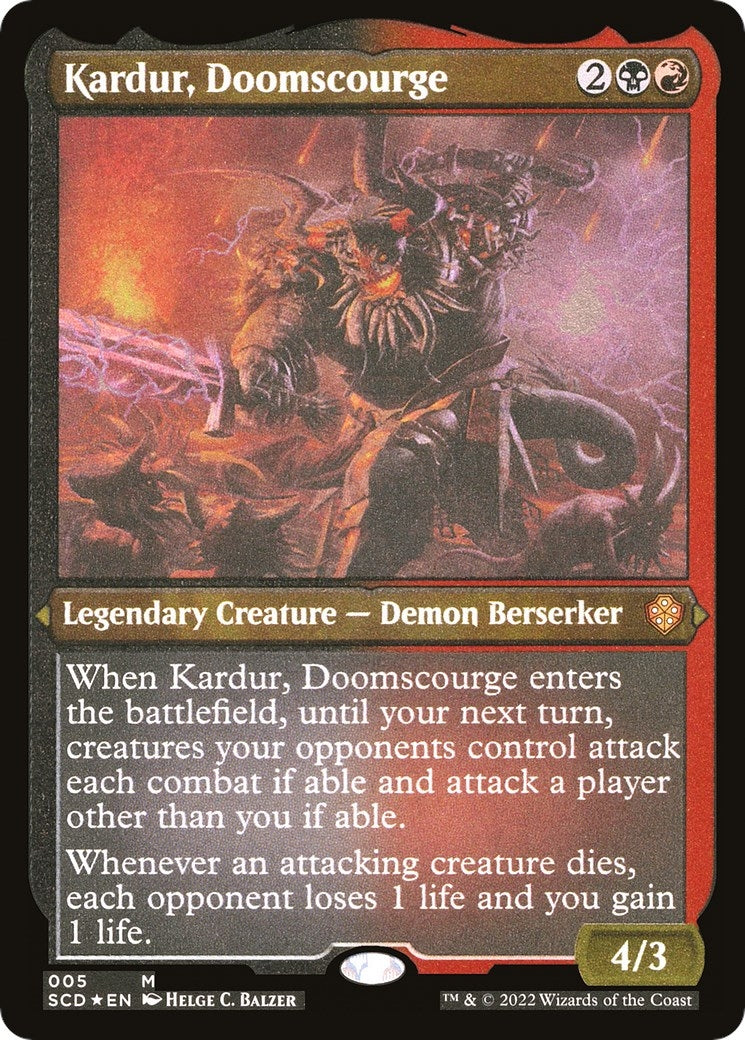 Kardur, Doomscourge (Foil Etched) (5) (Starter Commander Decks)