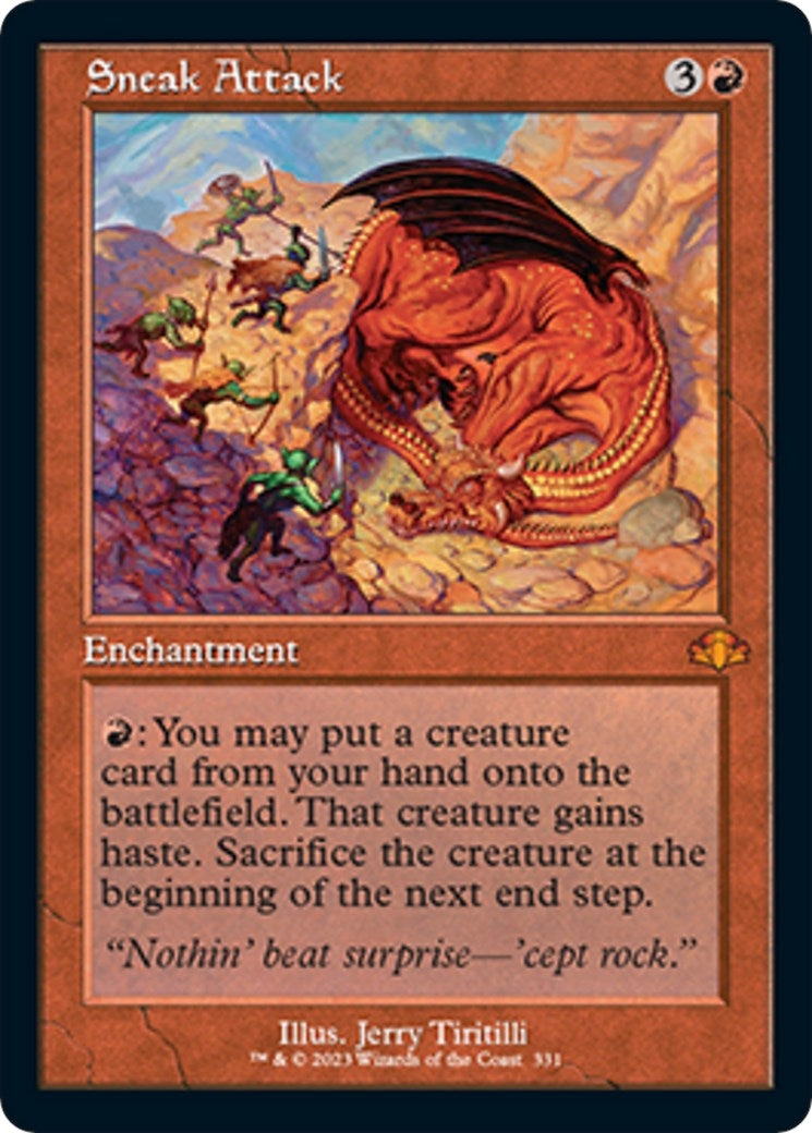 Sneak Attack (Retro Frame) (331) (Dominaria Remastered)