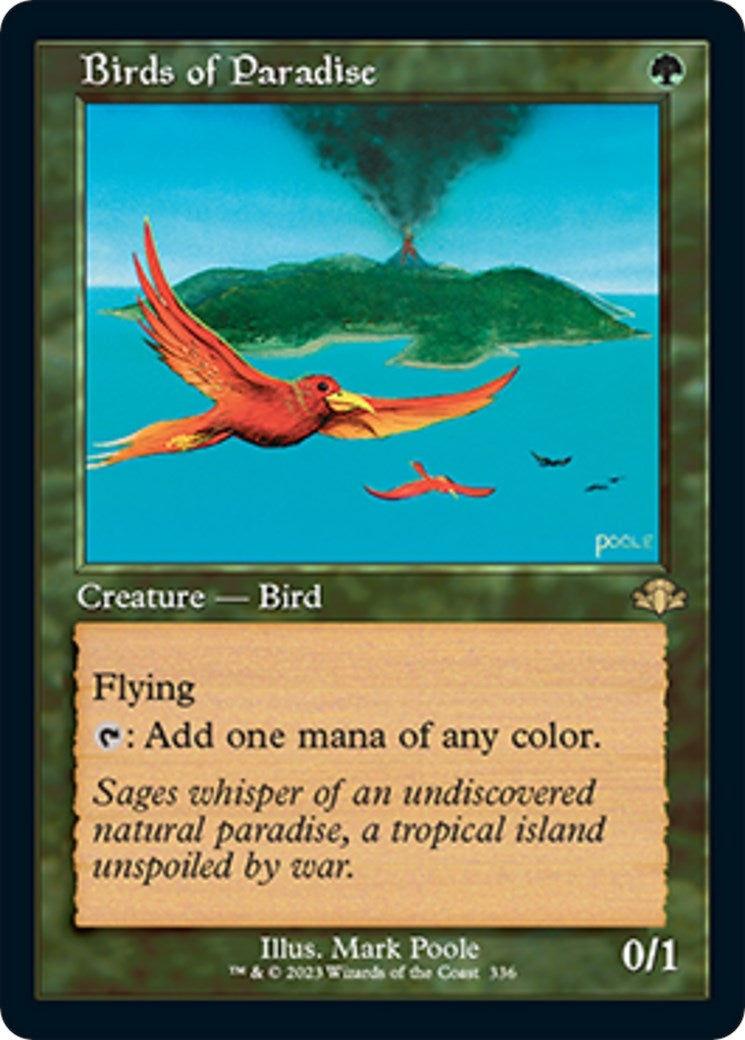 Birds of Paradise (Retro Frame) (336) (Dominaria Remastered)