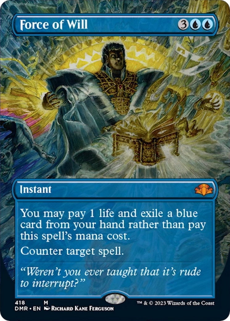 Force of Will (Borderless) (418) (Dominaria Remastered)