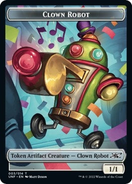 Clown Robot (003) // Treasure (012) Double-sided Token (Unfinity)