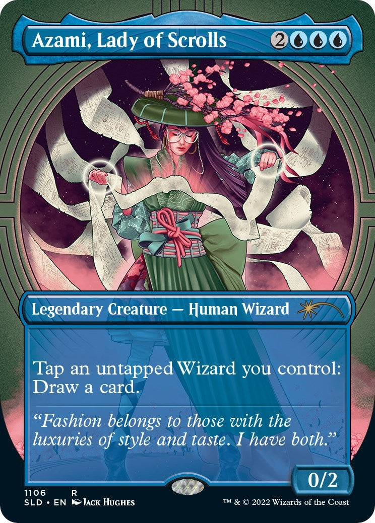 Azami, Lady of Scrolls (Borderless) (1106) (Secret Lair Drop Series)
