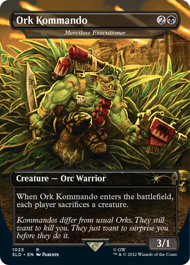 Ork Kommando - Merciless Executioner (Borderless) (1025) (Secret Lair Drop Series)