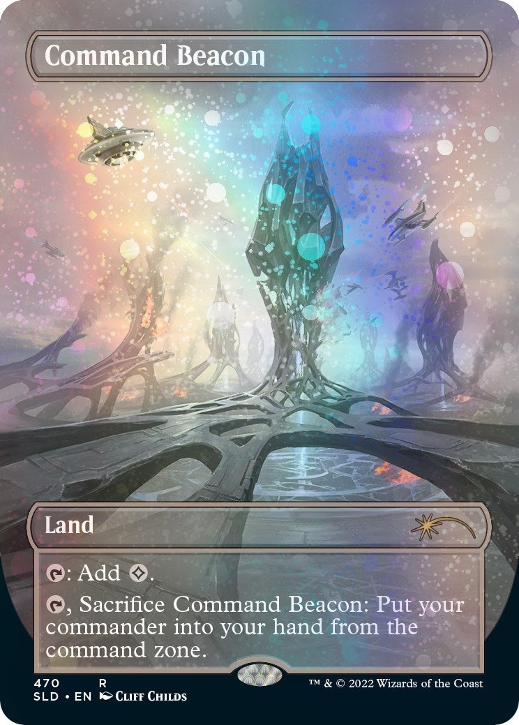 Command Beacon (Borderless) (Galaxy Foil) (470) (Secret Lair Drop Series)
