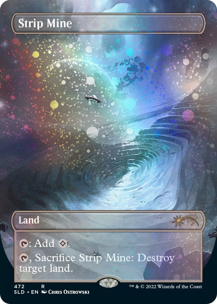 Strip Mine (Borderless) (Galaxy Foil) (472) (Secret Lair Drop Series)