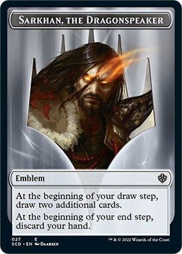 Emblem - Sarkhan, the Dragonspeaker Double-Sided Token (27) (Starter Commander Decks)
