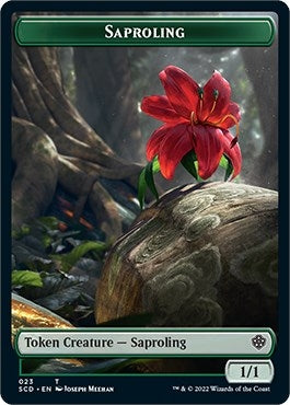 Saproling // Human Warrior Double-Sided Token (23 // 6) (Starter Commander Decks)