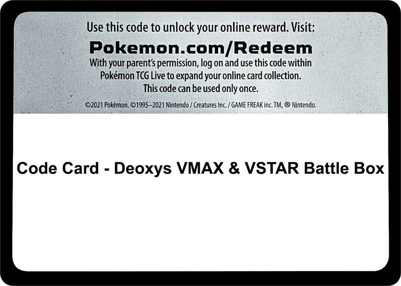 Image for Code Card - Deoxys VMAX & VSTAR Battle Box (Miscellaneous Cards & Products) - Pokemon