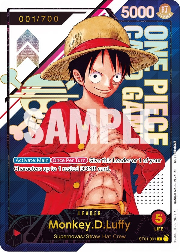Image for Monkey.D.Luffy - ST01-001 [Serial Number] (ST01-001) (One Piece Promotion Cards) - One Piece Card Game