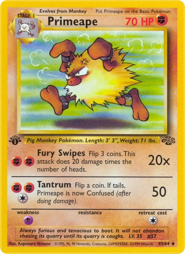 Image for Primeape (43/64) (Jungle) - Pokemon