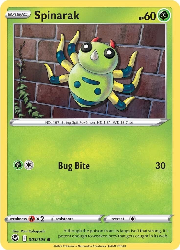 Image for Spinarak (003/195) (SWSH12: Silver Tempest) - Pokemon